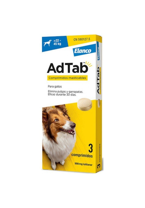 Adtab 900mg 3 Comprimidos masticables Perros 22-45kg