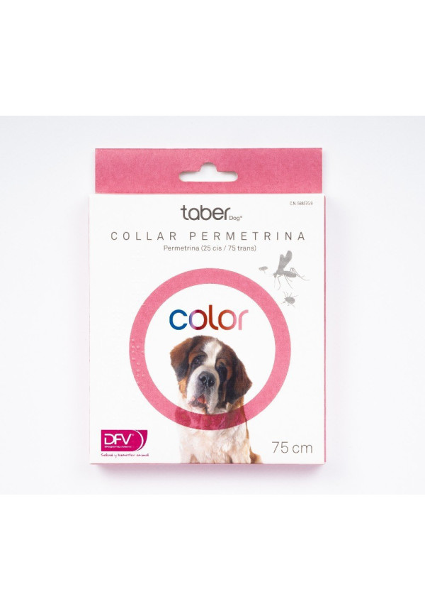 TABERDOG Collar Permetrina Rosa 75 cm