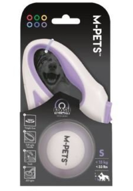 Correa retráctil para perros FLASH color morado 3 M