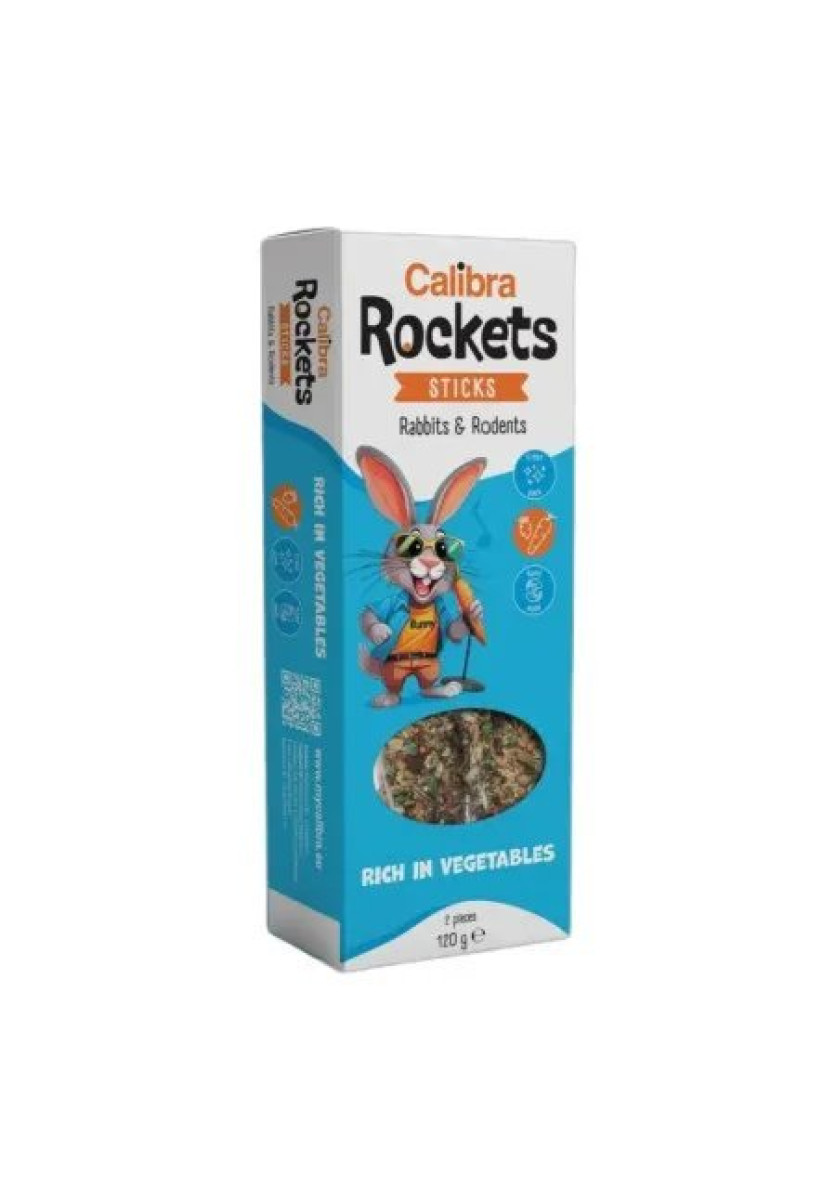 Calibra Rockets Sticks de Verduras para Conejos y Roedores 120 g