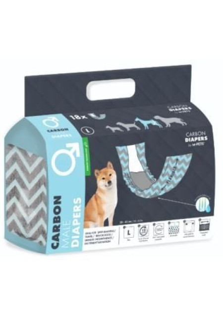 CARBON PAÑALES MACHO L - 18 PCS
