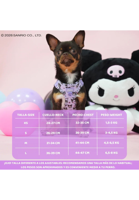Mypug&co Arnés Body Kuromi XS