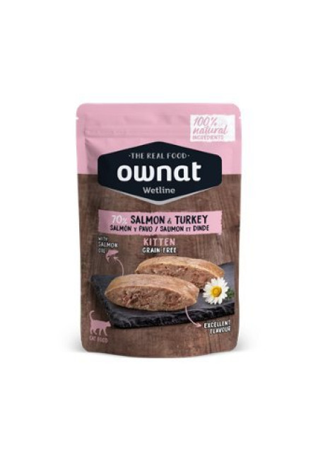 OWNAT WETLINE KITTEN Salmon & Turkey 85gr OWNAT WETLINE KITTEN Salmon & Turkey 85gr